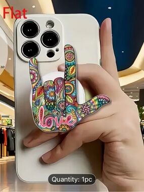 Multicolor Love Design Phone Grip for Smartphones